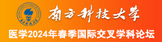 日嫩逼南方科技大学医学2024年春季国际交叉学科论坛